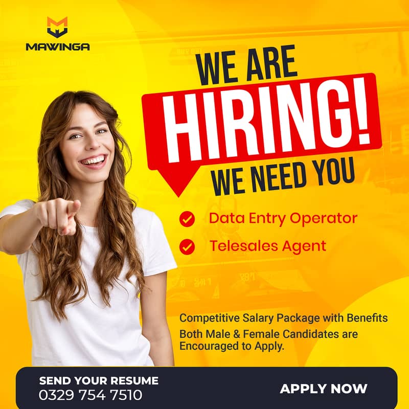 Data entry operator & telesales representative 0