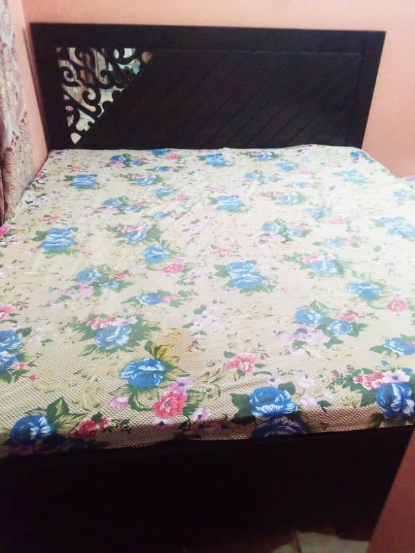 Double bed for sale with mattress 1