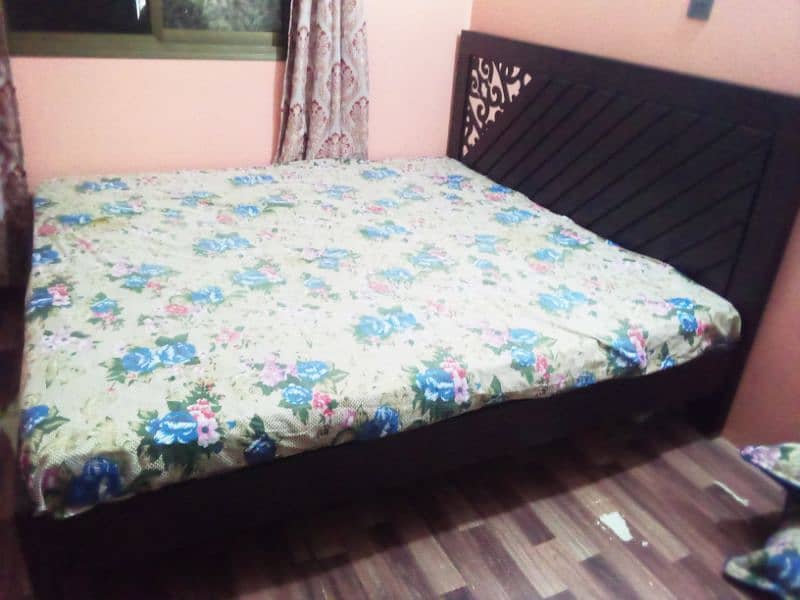 Double bed for sale with mattress 2