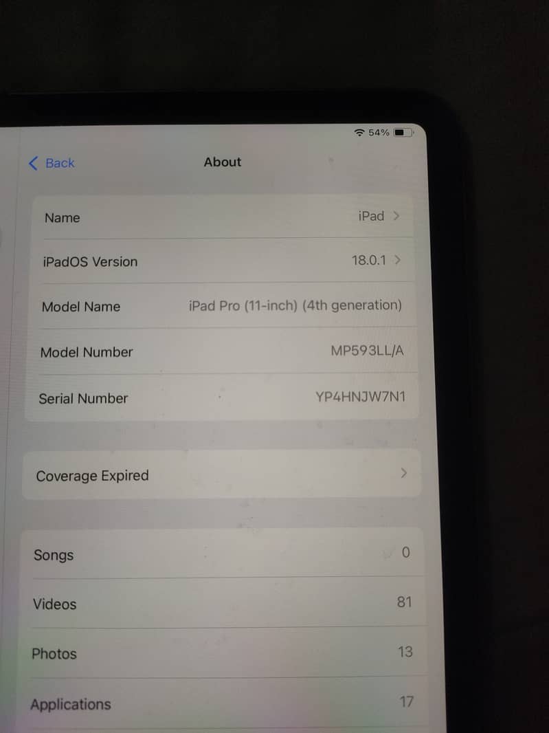 Ipad Pro M2 Chip 512GB Memory Sim + Wifi 1