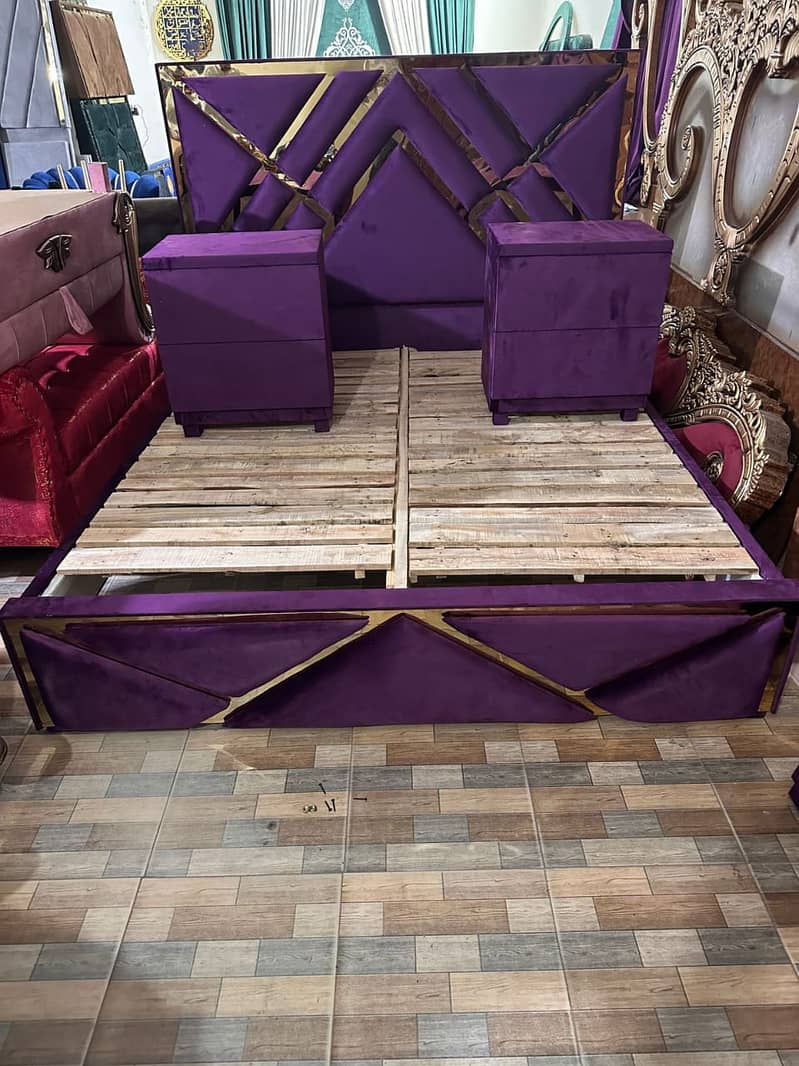 Bed Set /Room Furniture for sale / Double bed side table dressing 1