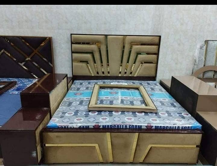 Bed Set /Room Furniture for sale / Double bed side table dressing 10