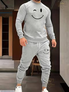 2 Pcs men's Fleece graphic Sweatshirt track suit. Cash on delivery.