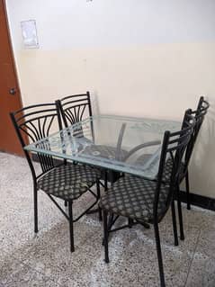 4 Seater Iron Dining Table For Sale