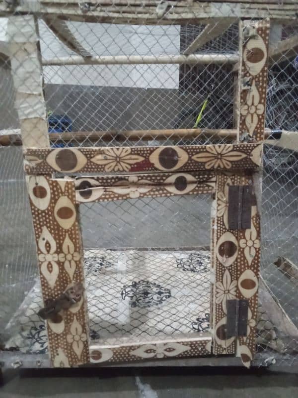 Parrot Cages for sale iron and wooden urgent sale 15