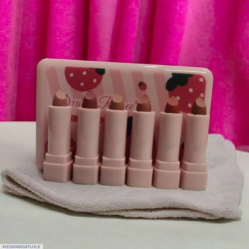 Matte Finish Lipstick, Pack Of 6 2