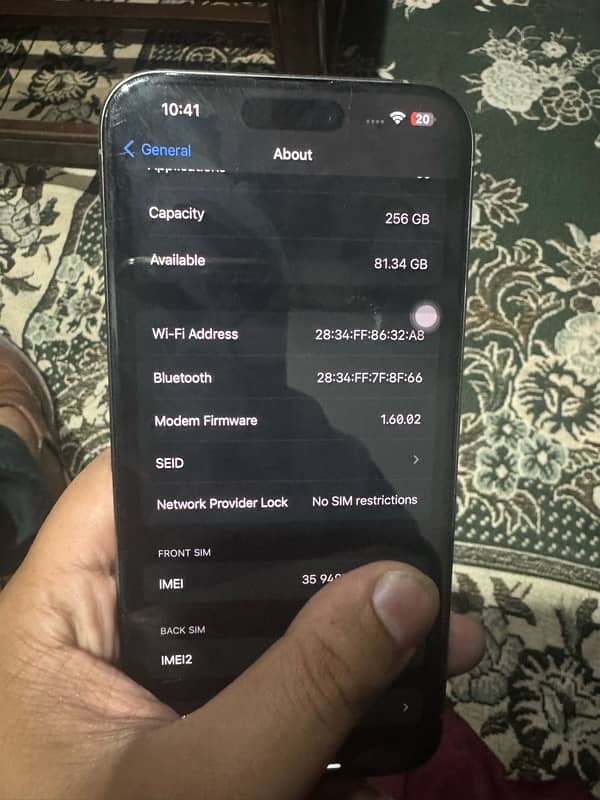 Iphone 15 pro max 256 gb FU 6