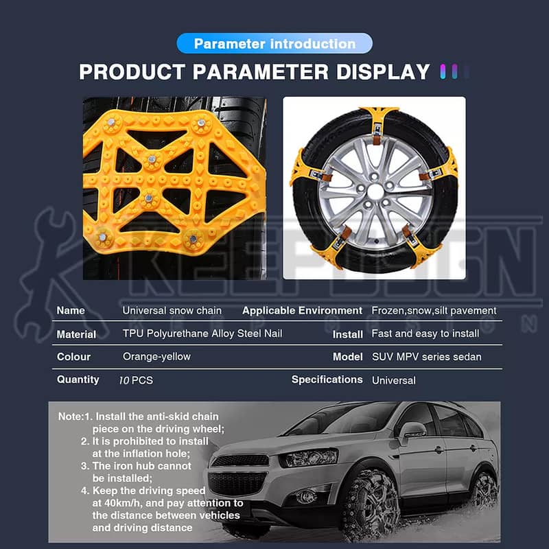 Best n Easy Snow Chain For Tyre Size 12/13 1