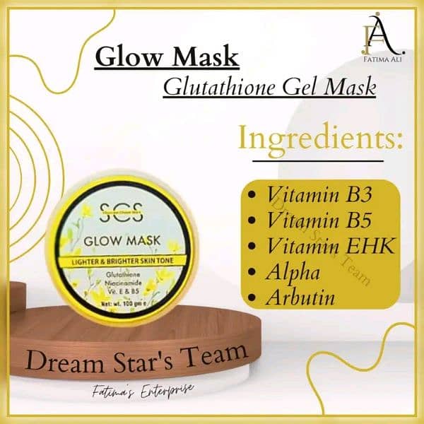 GLUTHATHIONE  GLOW SKIN FACEWASH Acne serum and mask 5