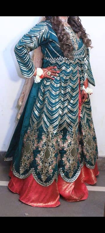 mehndi dress with lehnga duppatta 1