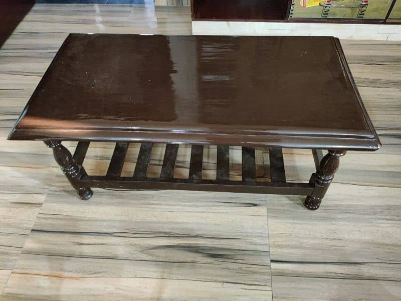 Sheesham Wood 6 Seater Sofa Set with Tea Table--- Newly Polished 0