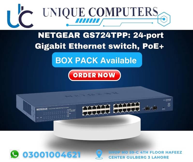 NETGEAR GS724TPP: 24-port Gigabit Ethernet switch, PoE+ 0