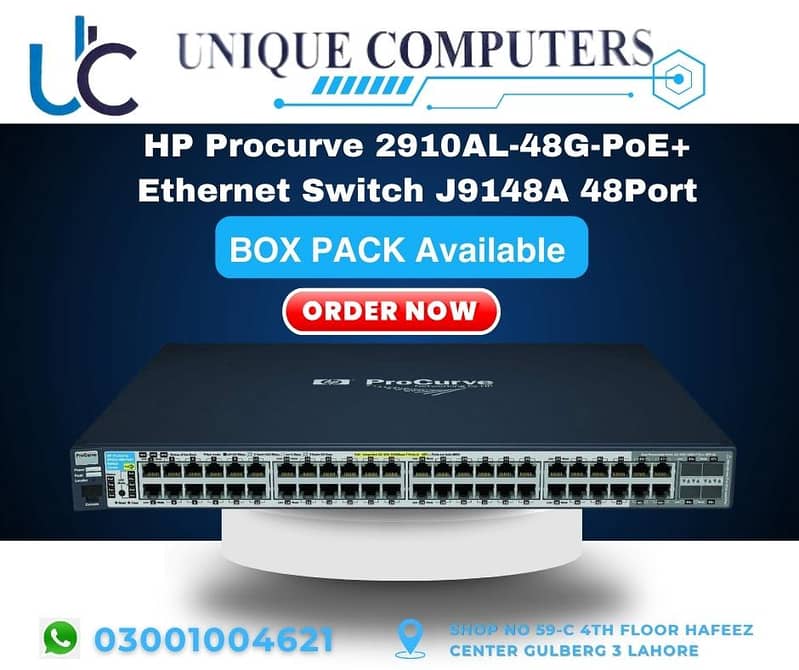 HP Procurve 2910AL-48G-PoE+ Ethernet Switch J9148A 48Port 0