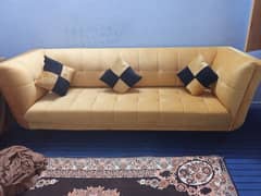 7 seater brand new sofa set in mustard colour