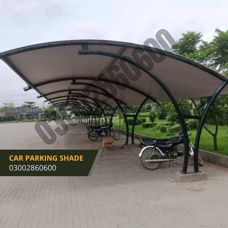 Parking shade, Fiber shade, Tensile shade, Car porch, Fiber Shed 2