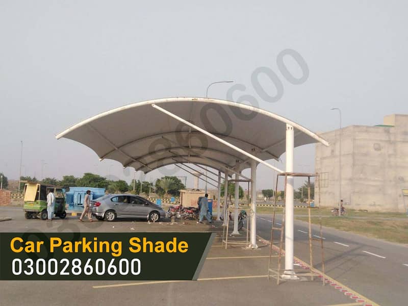 Parking shade, Fiber shade, Tensile shade, Car porch, Fiber Shed 7