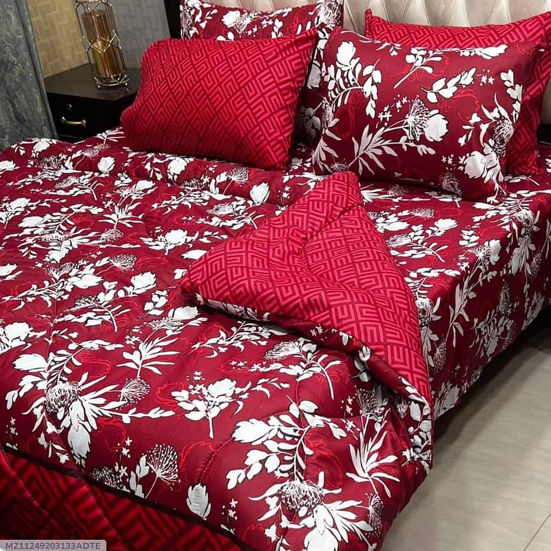 6 pcs Cotton Salonica printed Razai Set (03145156658) 1