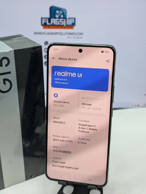 Realme Gt5 Box Pack 16GB 512GB Non Pta Non Active 2