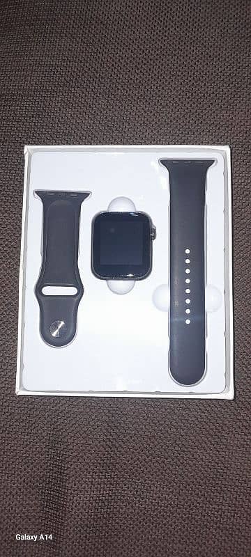 SMART WATCH T500 METAL WITH CHARGER WITH BLACK STRAPS 1