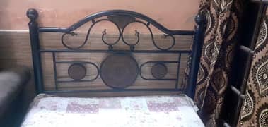 iron bed with mattress