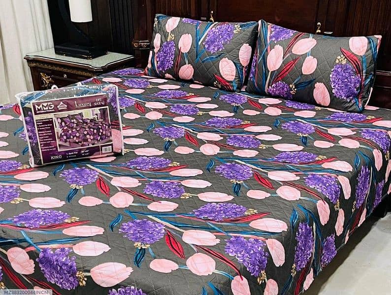 3 pcs Cotton printed Quilted set (03145156658) 1