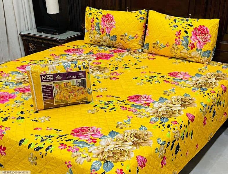 3 pcs Cotton printed Quilted set (03145156658) 2