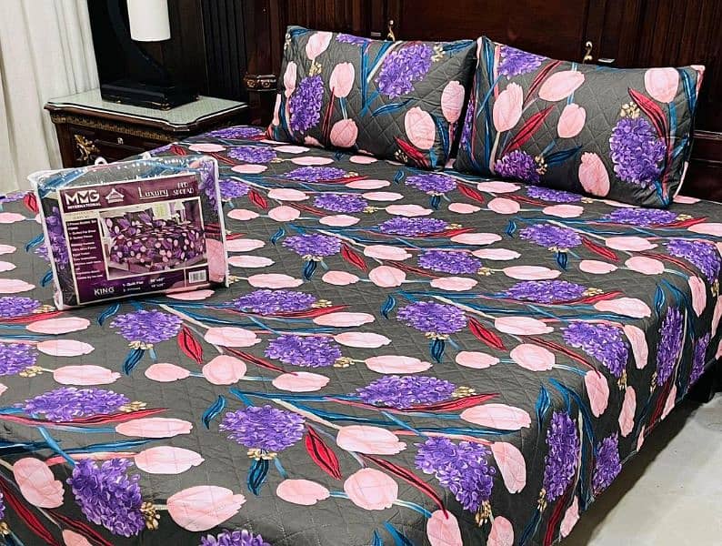 3 pcs Cotton printed Quilted set (03145156658) 4