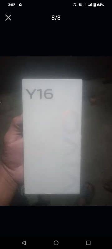 vivo y16 4+4 64gb duil sim pta aproved only box sath hi 6