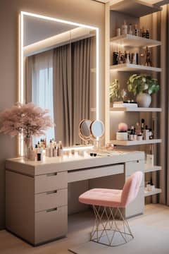 Dressing table High gloss polish / mirror table /  table with lights