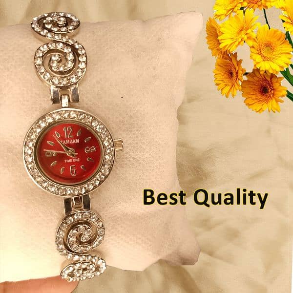 Zamzam Ladies' Quartz Watch Timeless Elegance in Stainless Steel 1