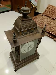 Vintage, antique brass table clock