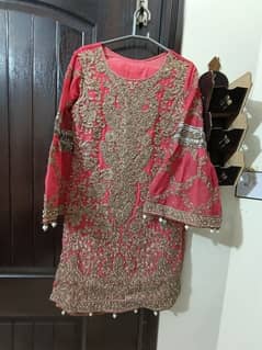 Embroidered 3 piece ready to wear suit