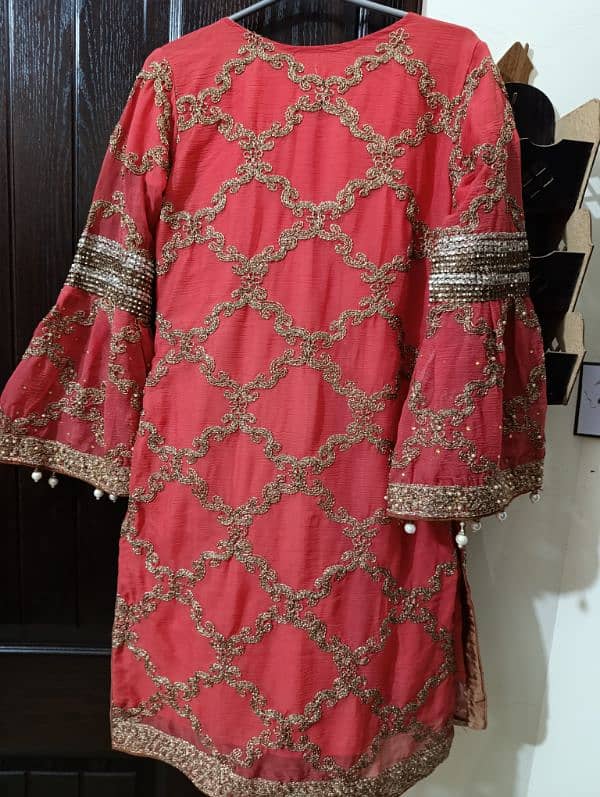 Embroidered 3 piece ready to wear suit 6