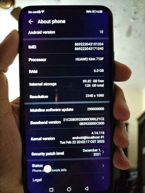 urgent sale Huawei y9s condition 10 by 9 8