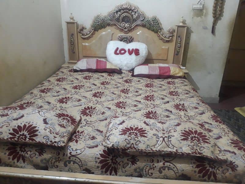 King bed for sale. . double bed without mattress. . 1