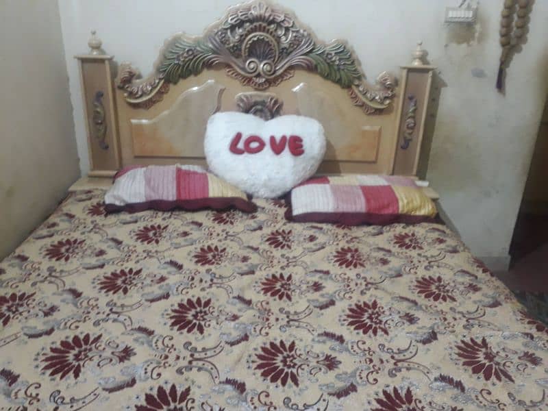 King bed for sale. . double bed without mattress. . 2