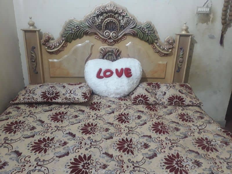 King bed for sale. . double bed without mattress. . 3