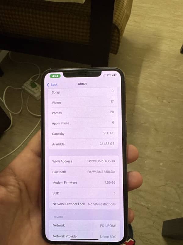 iphone xs max 256 GB physical dual PTA 4