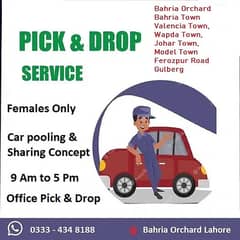 Female -Office Pick and Drop  -Bahria Orchard to Gulberg MM Alam Raod,