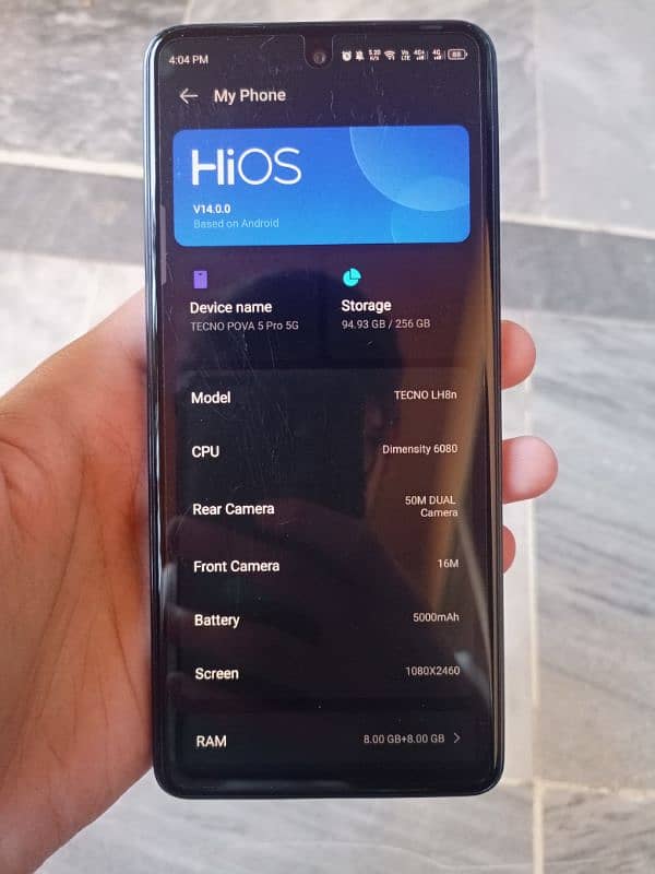 Tecno Pov 5 pro 5g 8+8/256 6
