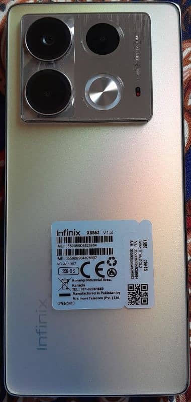 Infinix Not 40 with complete Accessory and almost 11 month warranty 1