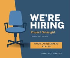 we are hiring sales representative girl