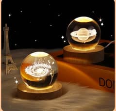 3d Galaxy Crystal Lamp