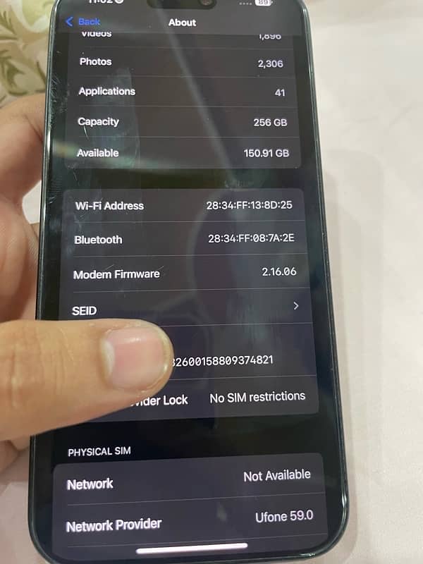 iphone 15 Pro Max 256GB Box Non Pta Single + esim 4