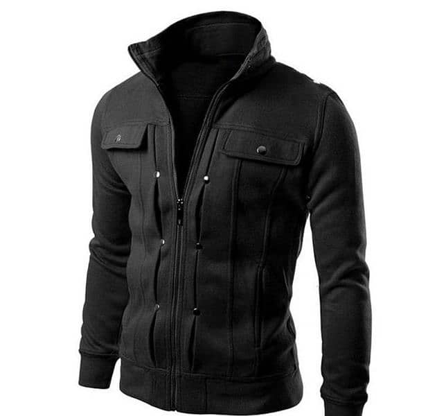 Men's Plain Jacket, Mexican Style FuLL Black (Free Delivery) 2