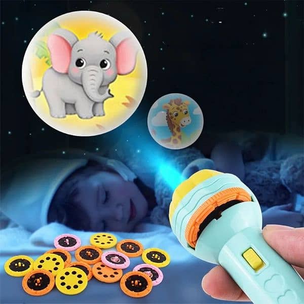 Projector Flashlight torch for kids Educational Toy 0