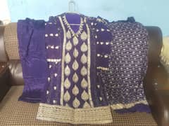 Full embroided shirt with shalwar and embroided duppata