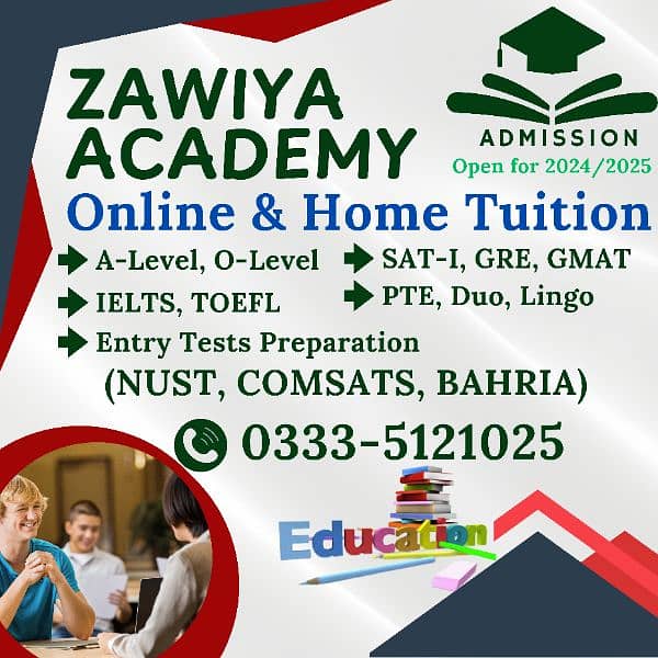 Home/Online Tuitions O/A Levels, SAT-I, GMAT, GRE, IELTS 1