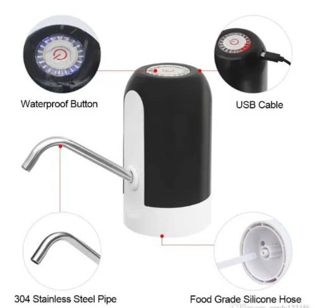 AUTOMATIC WATER DISPENSER RECHARGEABLE WITH CHARGER AT LOW RATE 2