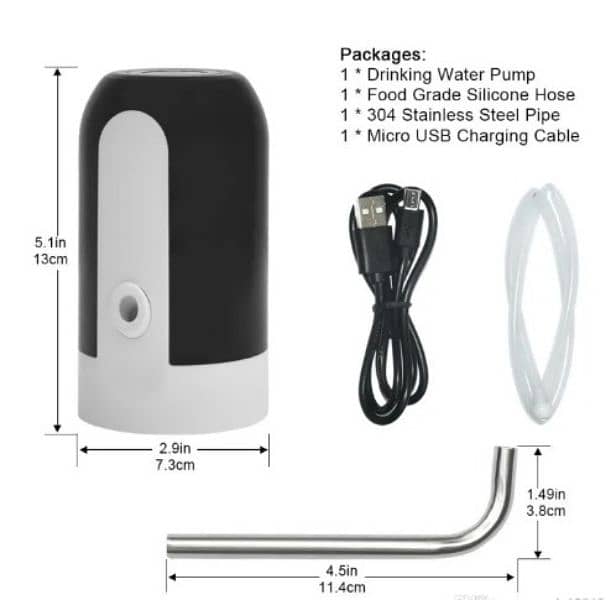 AUTOMATIC WATER DISPENSER RECHARGEABLE WITH CHARGER AT LOW RATE 3